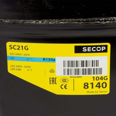 Compresor Secop SC21G 3/4cv R134A 220v Alta Media Baja Temperatura 20,95cm3