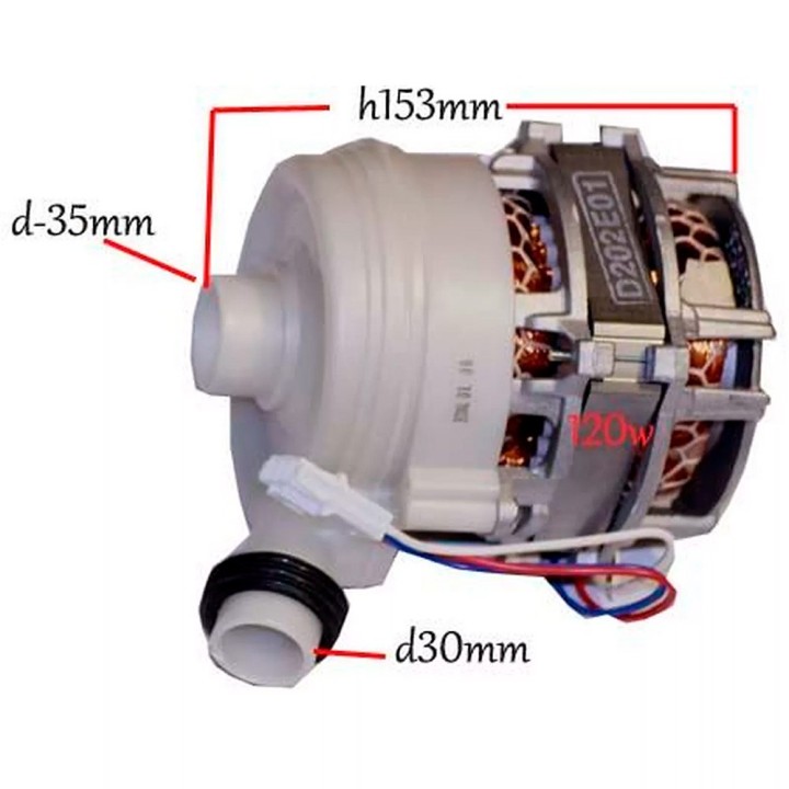Motor Bomba Lavavajillas compatible con Lg 5859DD9001A 4681ED1001B 5859ED1001A