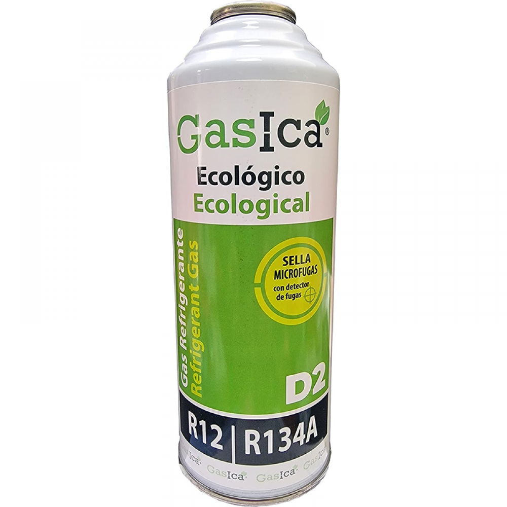 1 Botella Gas Ecologico Gasica D2 226g Sustituto R12, R134A Freeze Organico