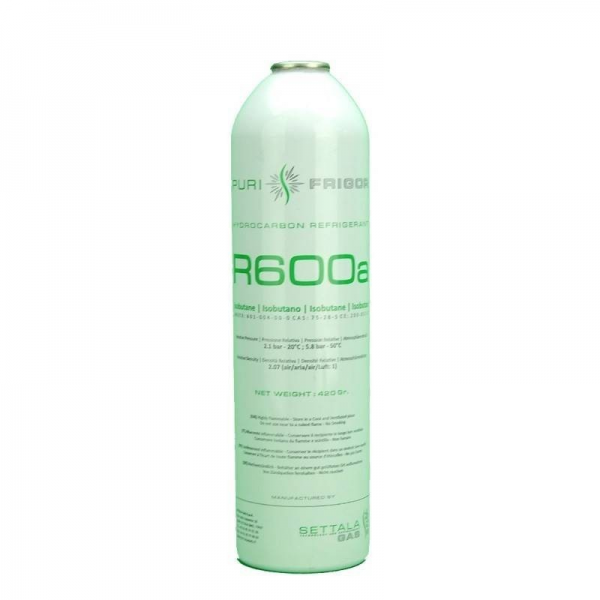 1 Botella Gas Refrigerante R600a 420Gr Isobutano Freeze