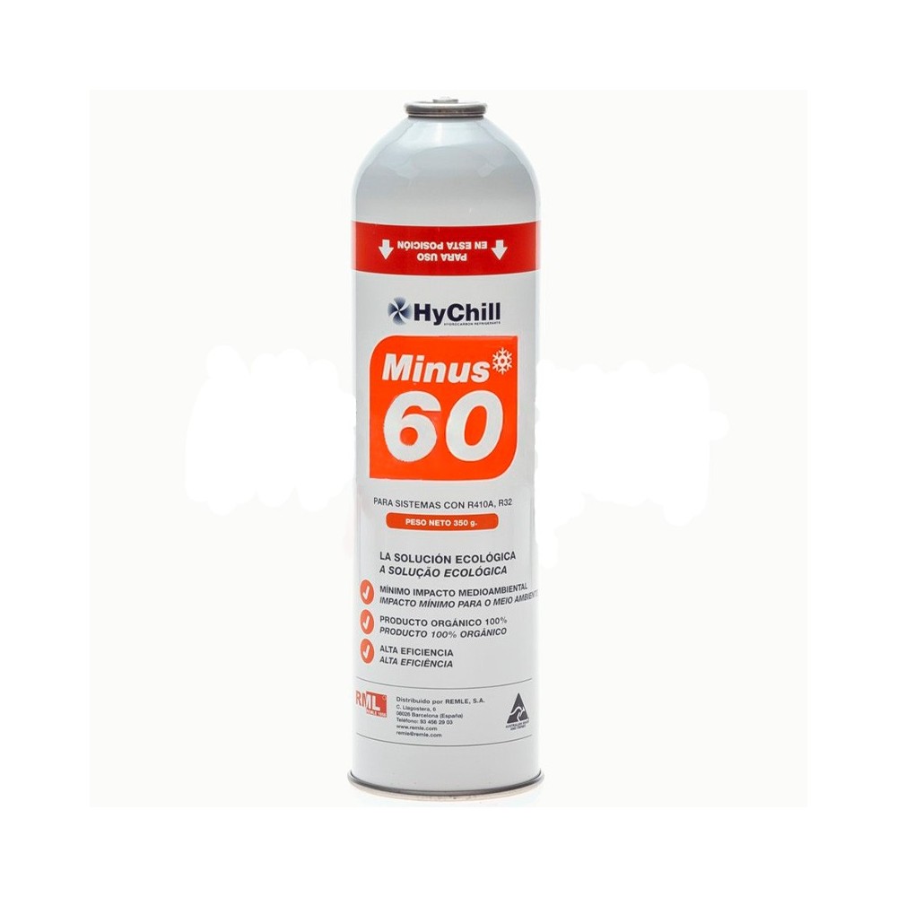 1 Botella Gas Minus 60 350Gr Sustituto R32, R410A Freeze Organico