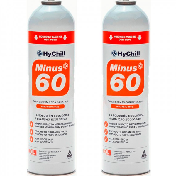 2 Botellas Gas Minus 60 350Gr Sustituto R32, R410A Freeze Organico