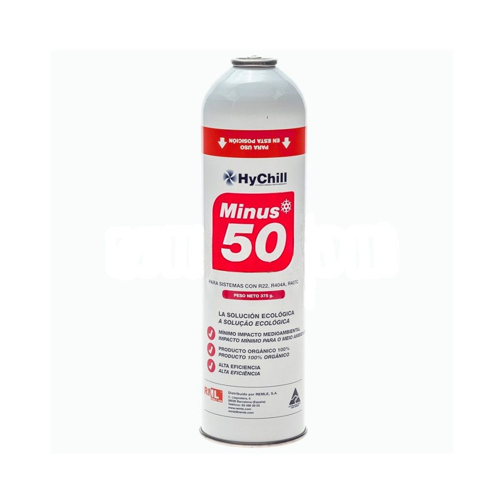 1 Botella Gas Minus 50 375Gr Sustituto R22 R404a R407C R502 Freeze Organico