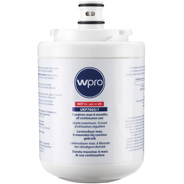 Filtro Agua Frigo compatible con Beko Smeg Whirlpool Teka 4346610101 Ukf7003 480181700734 Original