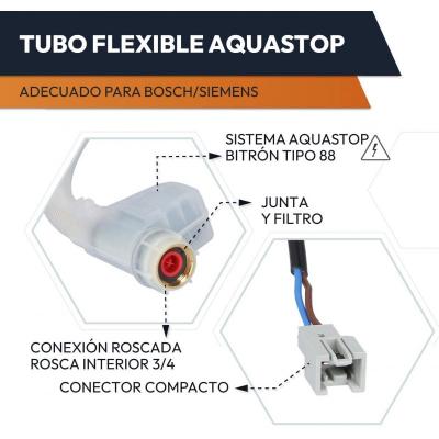 Tubo Entrada Aquastop Lavavajillas Bosch 668113