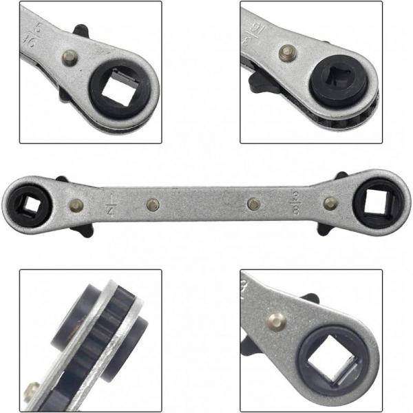 Llave Carraca 4 Medidas 1/4,3/8,3/16 Y 5/16