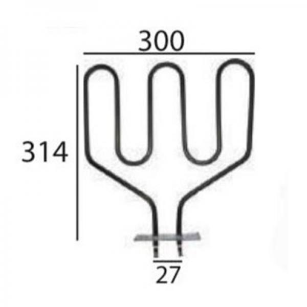 Resistencia Horno Corbero Grill 220v Adaptable Aeg Zanussi 1300w