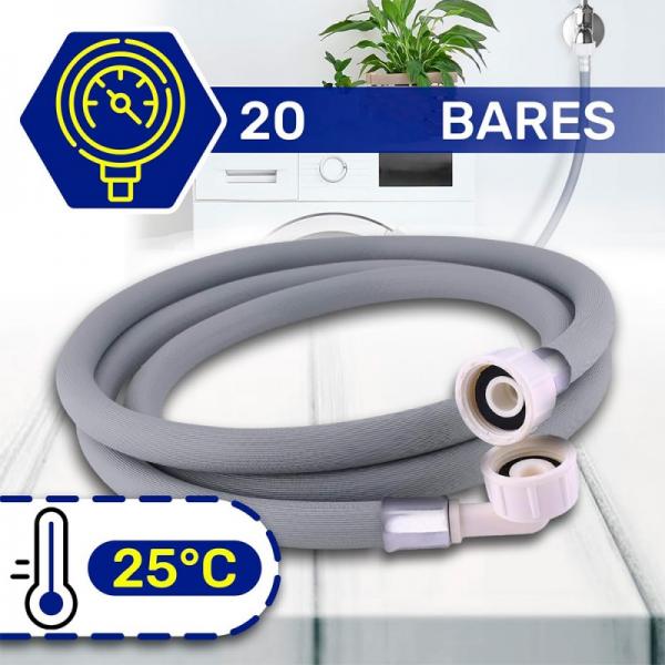 Tubo Entrada Agua 1,5 Mts Tuerca Plastico Standard