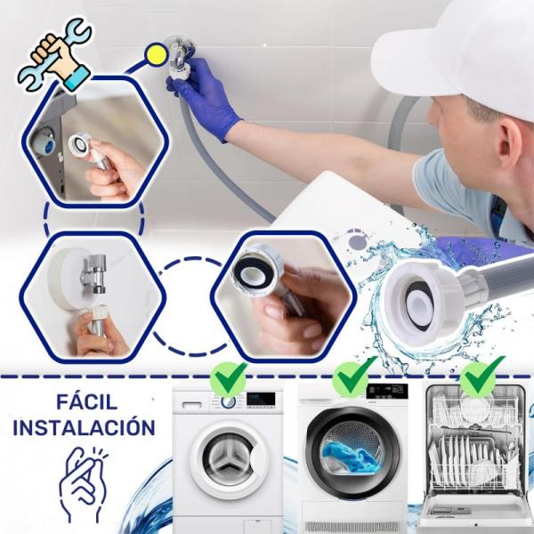 Tubo Entrada Agua 1,5 Mts Tuerca Plastico Standard