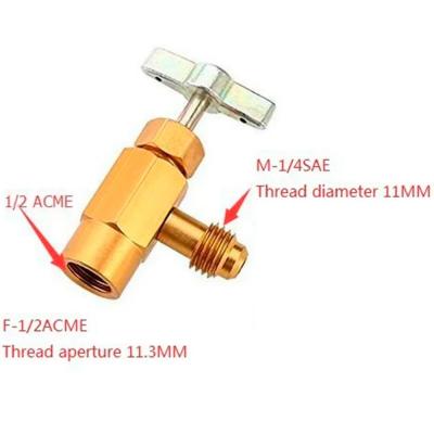 Valvula Llave Gasica YF, D2 y V2 Hembra 12x1,5mm Roscar Derecha x 1/4 Sae Macho