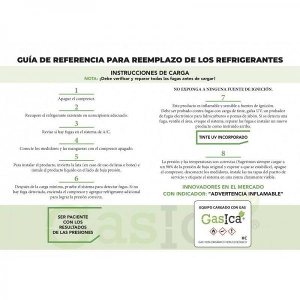 2 Botellas Gas Gasica V2 226Gr + Valvula Alternativo R22, R32, R407C, R410A Freeze Organico