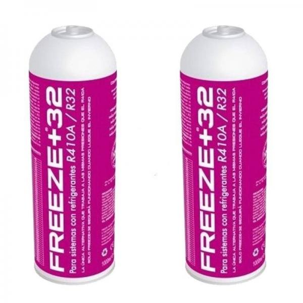 2 Botellas Gas Refrigerante Freeze Organico +32 350Gr Sustituto R32, R410A
