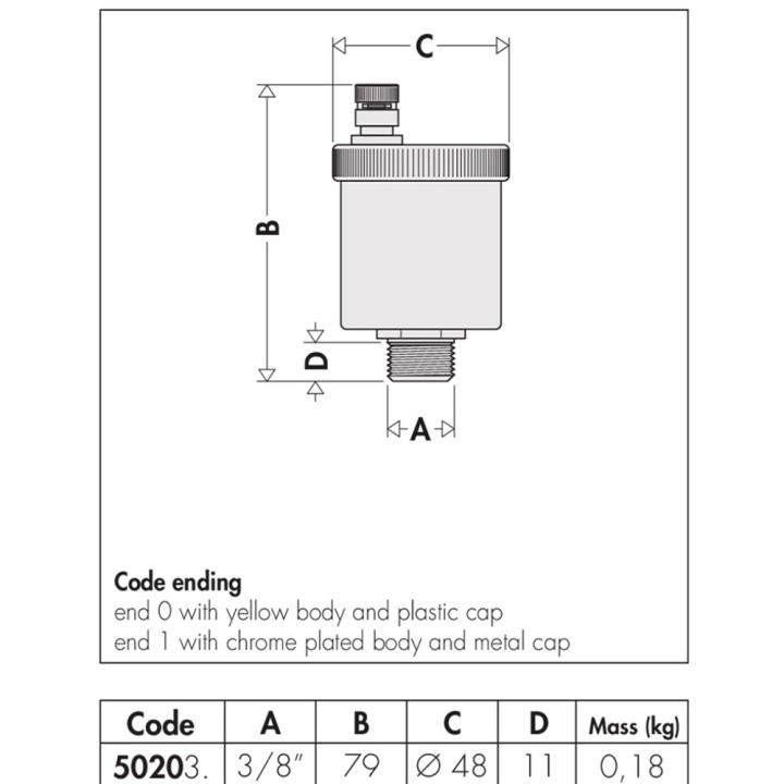 Purgador Caldera Vaillant vhws242 3/8 061707