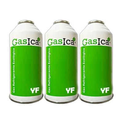 3 Botellas Gas Ecologico Gasica YF 226gr Alternativo R1234YF Freeze Organico
