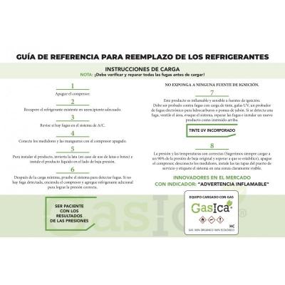 3 Botellas Gas Ecologico Gasica YF 226gr + Valvula + Manguera Alternativo R1234YF Freeze Organico