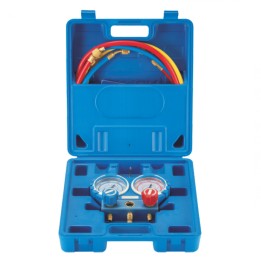 Maleta Manometro AluMinio 2 Vias 68mm Con Visor R22/R407C/ R404A/R134A