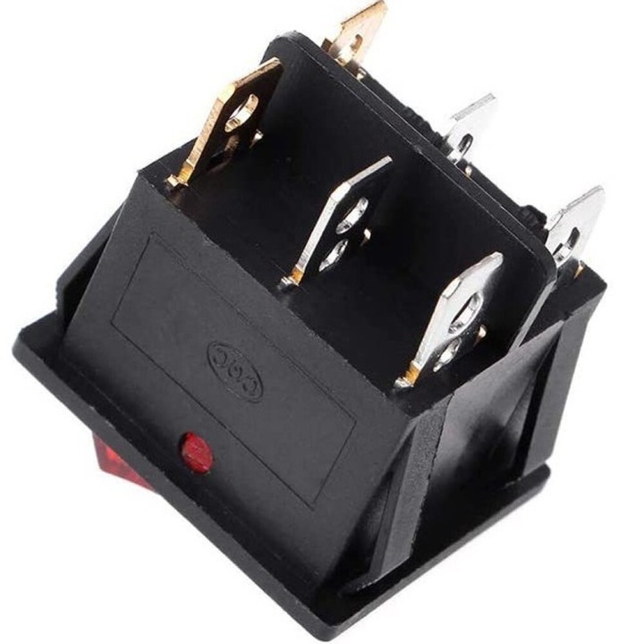 Interruptor Doble Piloto Rojo 16A 250v Swich