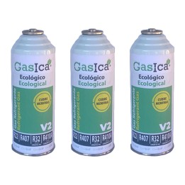Tres Botellas Gas Ecologico v2 255Gr Sustituto R22/R407C/R410A