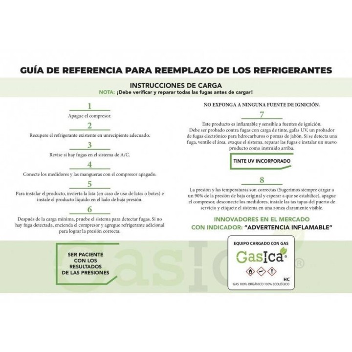Botella Gas Ecologico v2 255Gr Sustituto R22/R407C/R410A