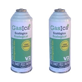 Pack 2 Gas Ecologico v2 255Gr Sustituto R22/R407C/R410A