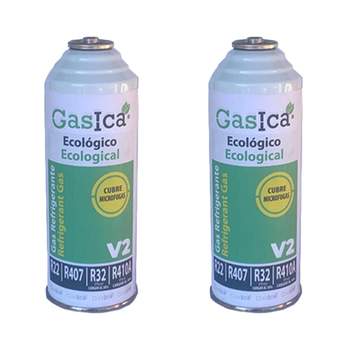 Pack 2 Gas Ecologico v2 255Gr Sustituto R22/R407C/R410A