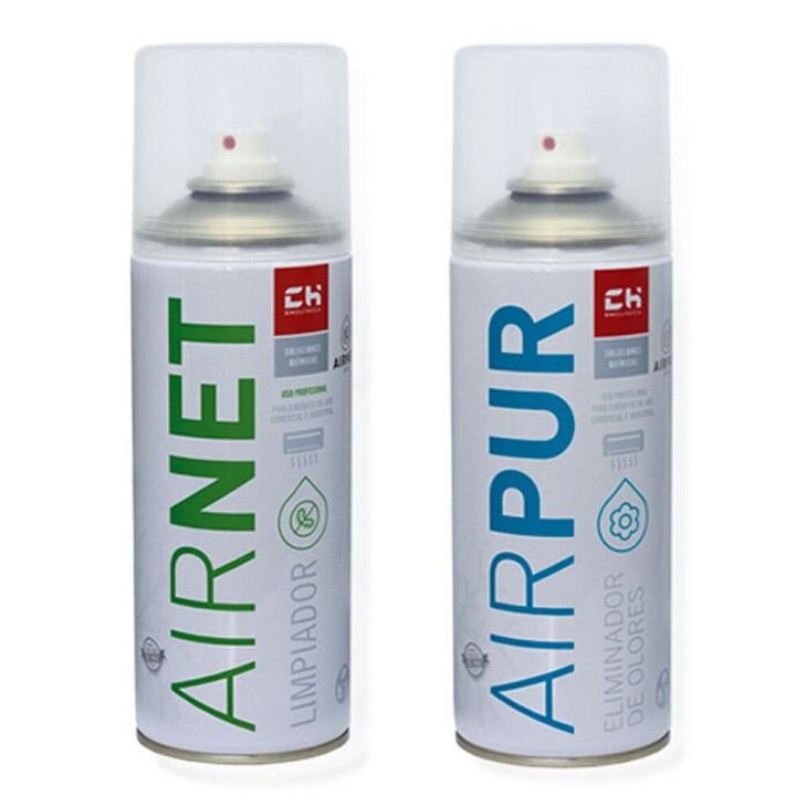 2 Airnet + 2 Airpur LimpiadorEliminador Olores En Sistemas Aire Acondicionado Coche