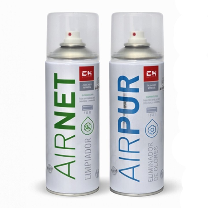 2 Airnet + 2 Airpur LimpiadorEliminador Olores En Sistemas Aire Acondicionado Coche