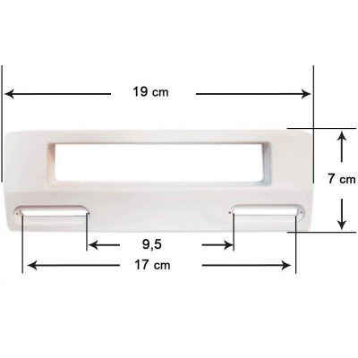 Tirador Puerta Frigorifico Blanco + Embellecedor Standard