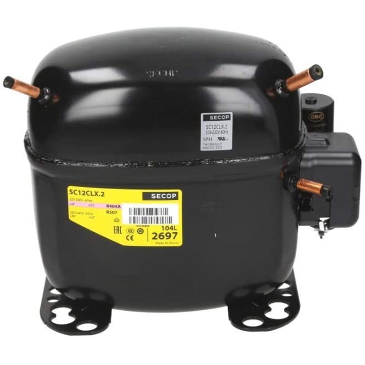 Compresor Secop Baja Temp. Sc12Clx.2 12.87Cc R404A/507 3/8cv