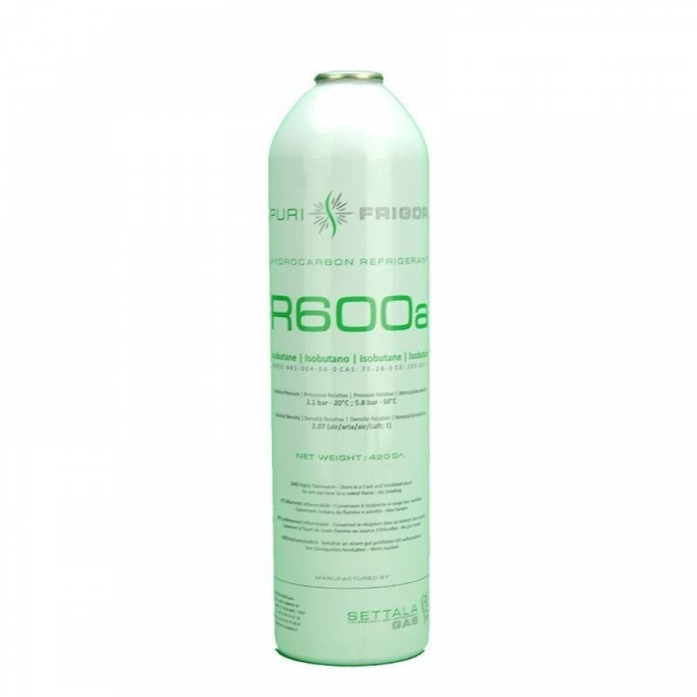 1 Botella Gas Refrigerante R600 420Gr Isobutano