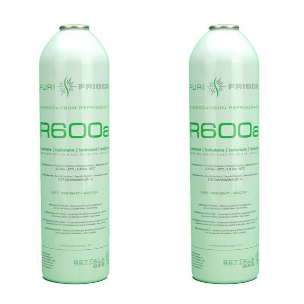 2 Botellas Gas Refrigerante R600 420Gr Isobutano
