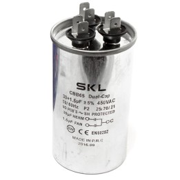 Condensador 30 + 1,5Âµf 450v De Trabajo Universal Mini Aire Acondicionado