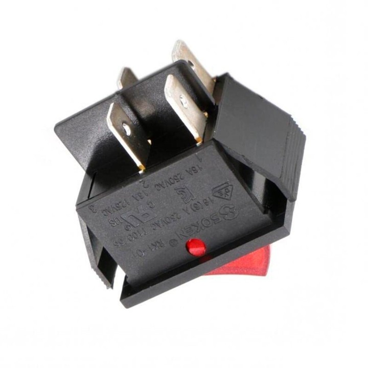 Interruptor Bipolar- Contantti 16A- 30X22 mm Rojo