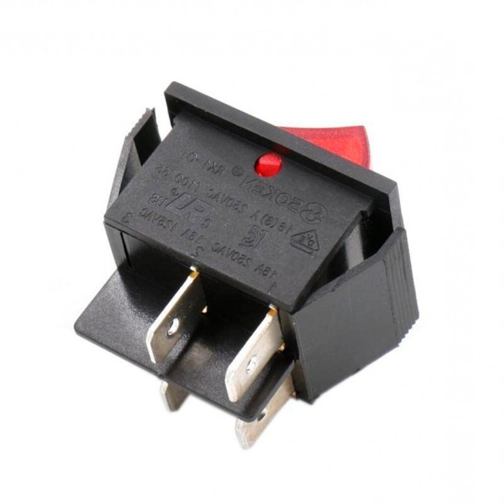 Interruptor Bipolar- Contantti 16A- 30X22 mm Rojo