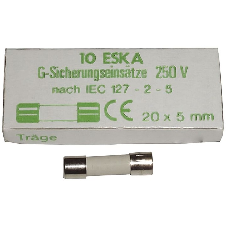 Fusible Microondas Estandard 5X20mm 8A. Caja 10Unid. Ceramico