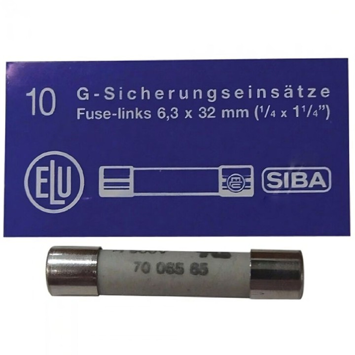 Fusible Microondas Estandard 6,3X32mm 10A Caja 10Unid.Ceramico