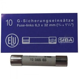 Fusible Microondas Estandard 6,3X32mm 16A Caja 10Unid.Ceramico