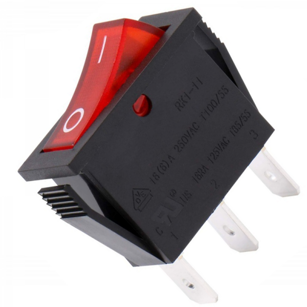 Interruptor Unipolar Luminoso Rojo 16A 250v Standard
