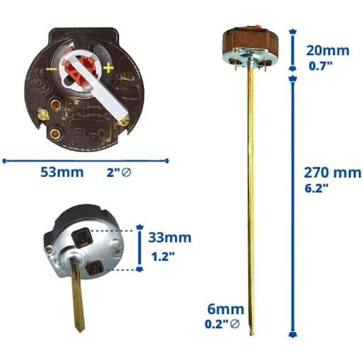 Termostato Termo Electrico compatible con Cointra compatible con Fagor 275mm con seguridad