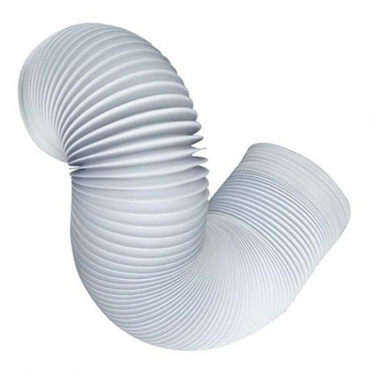 Tubo Evacuacion vapor Secadora Aire Acondicionado 6000x125mm Blanco Flexible