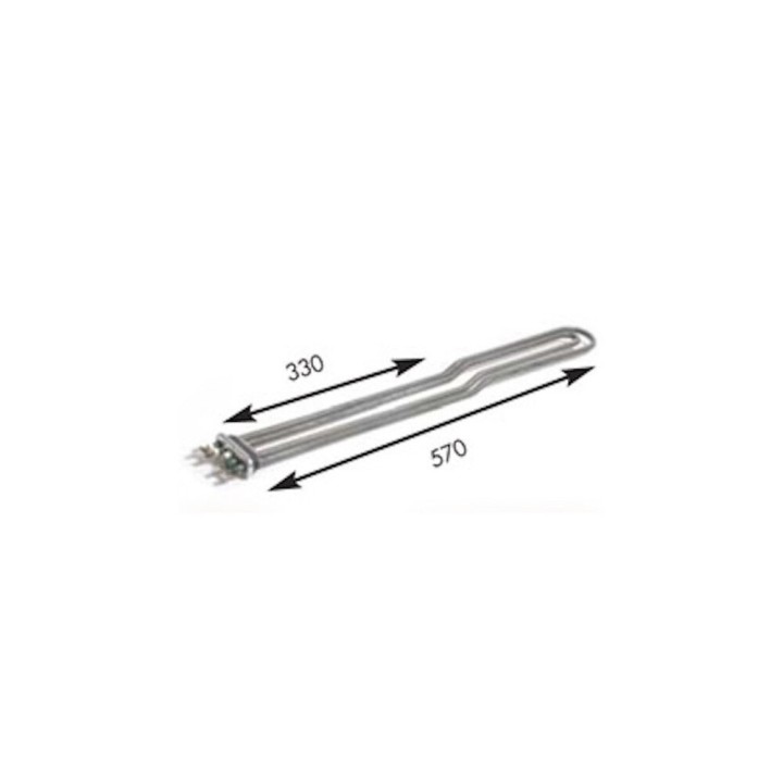 Resistencia compatible con Girbau 320838 L-570 mm + Termofusible 2 x 3000w 230v