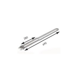 Resistencia compatible con Girbau 321018 L-690 mm + Termofusible 7200w 230v