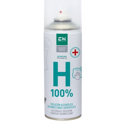 H-100% Desinfectante base alcohólica 100% en aerosol