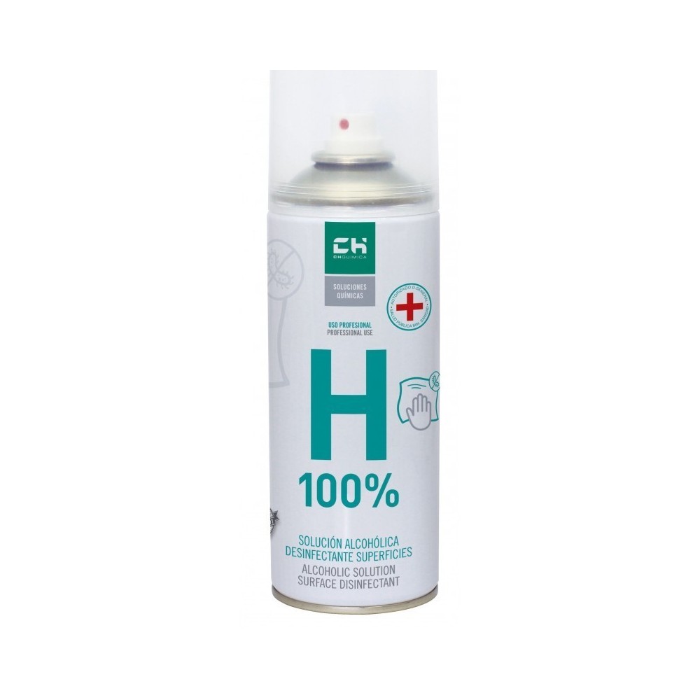 H-100% Desinfectante base alcohólica 100% en aerosol