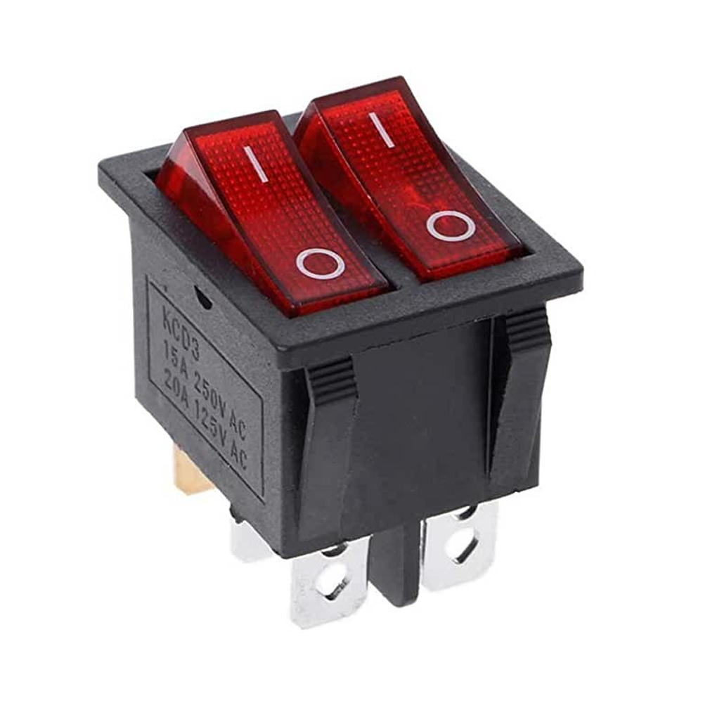 Interruptor Doble Piloto Rojo Luminoso 16A 250v Standard