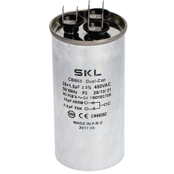 Condensador 30 + 1,5Âµf 450v De Trabajo Universal Mini Aire Acondicionado