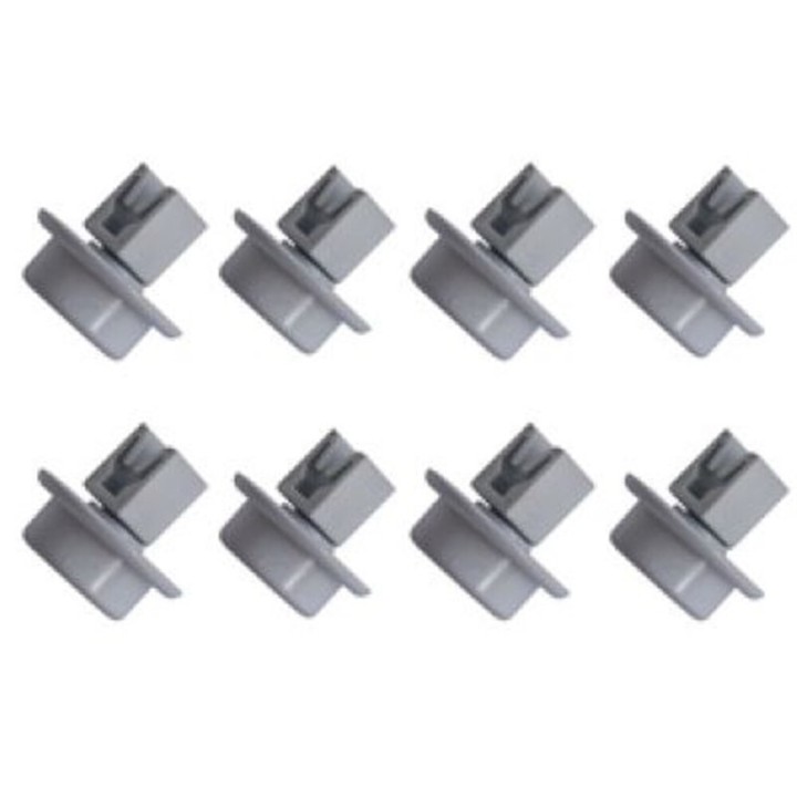 Kit Rueda Lavavajillas compatible con Zanussi 50279059005 8Pcs Gris