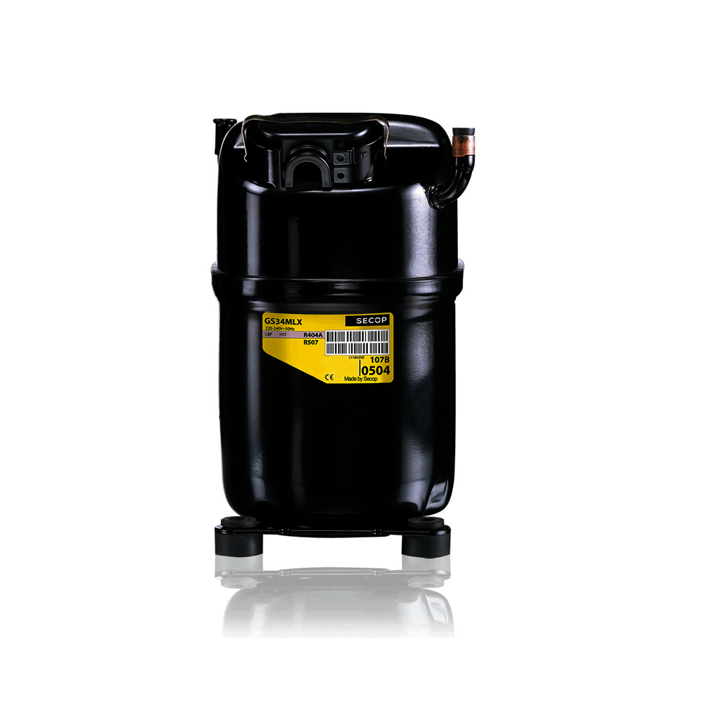 Compresor Secop GS34MLX R404A R507A R452A 220v  1 1/2Cv Alta Temperatura 33,8cm3