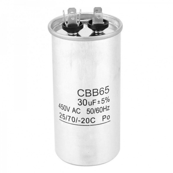 Condensador 30µf 450v Trabajo Aire Acondicionado Metalico Standard