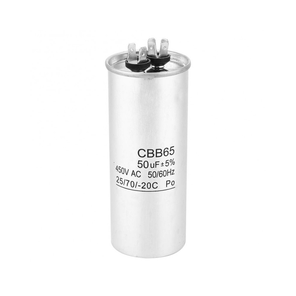 Condensador 50µf 450v Trabajo Aire Acondicionado Metalico Standard